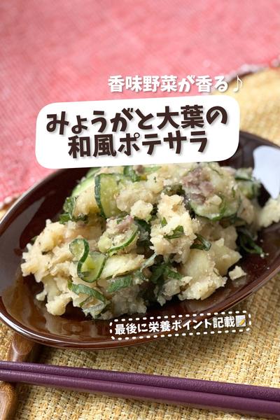 香味野菜が香る♪みょうがと大葉の和風ポテサラ