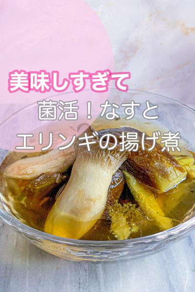 激ウマ！調味料1つの菌活！エリンギとなすの揚げ煮