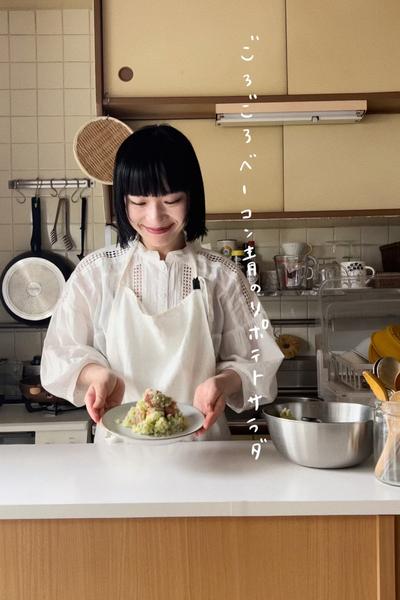 ごろごろベーコン青のりポテトサラダ🦭🥓🥔