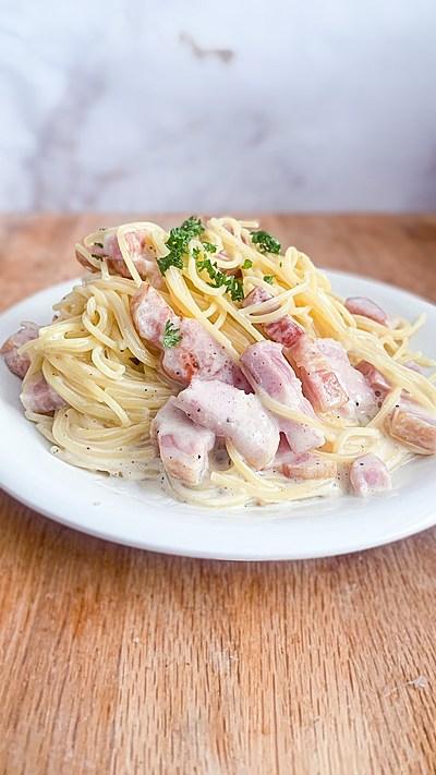 フライパン１つで簡単カルボナーラ