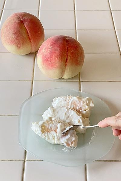 桃とヨーグルトのフローズンデザート