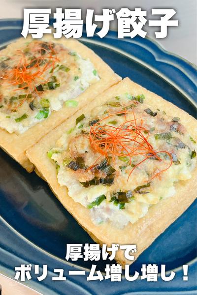 ボリューミー！厚揚げ餃子