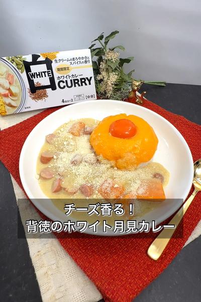 チーズ香る！背徳のホワイト月見カレー