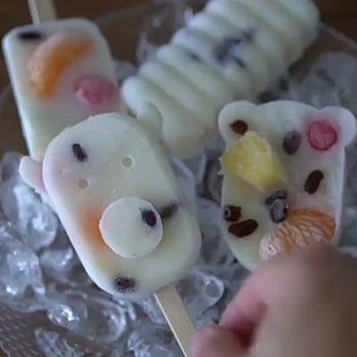 白くま風アイスキャンディー☺️