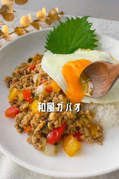しそで爽やか！鶏ひき肉の和風しそガパオ🍚
