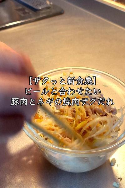 豚肉とネギの焼肉ザクだれ