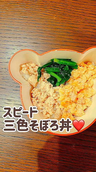 スピード三色そぼろ丼