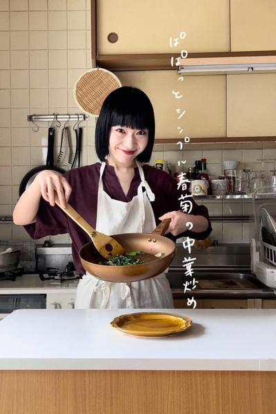 ぱぱっとシンプル春菊の中華炒め🦭🍳