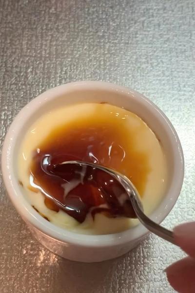 【材料4つ】電子レンジで超簡単！黒蜜プリン🍮