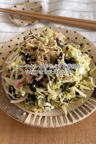 シーチキンとキャベツと海苔のやみつきサラダ