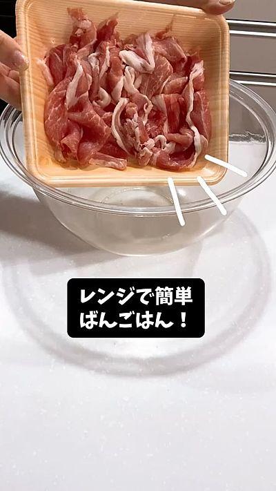レンジで簡単ばんごはん！柳川豚丼