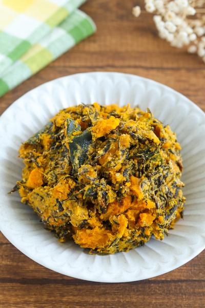 鉄分補給！かぼちゃとひじきの胡麻マヨサラダ