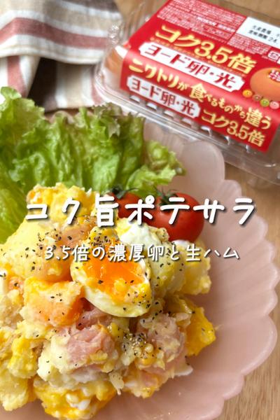コク旨ポテサラ〜3.5倍の濃厚卵と生ハム〜
