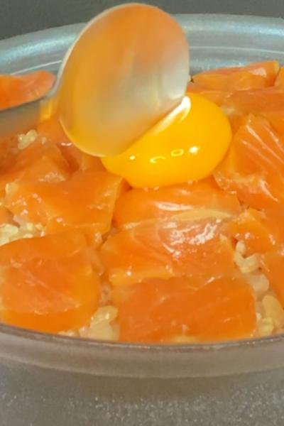 20kg痩せたサーモン丼