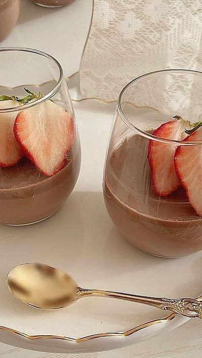 材料3つで作るチョコプリン🍫🍮🤍