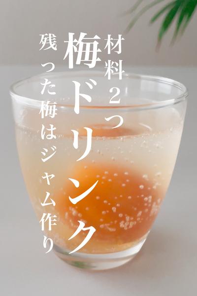 完熟梅ジュース！材料２つ
残った梅で簡単ジャム作り