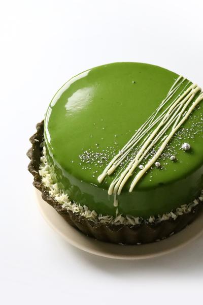 抹茶づくしのムースタルト