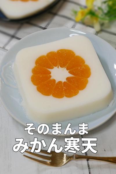 タッパーで作る！まるごとみかん寒天