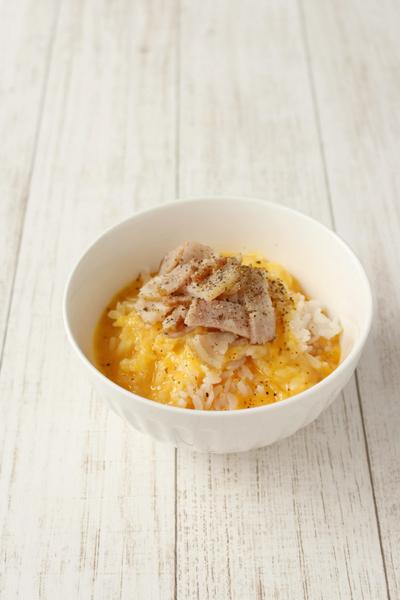 ご馳走☆卵かけご飯〜カルボナーラ風〜