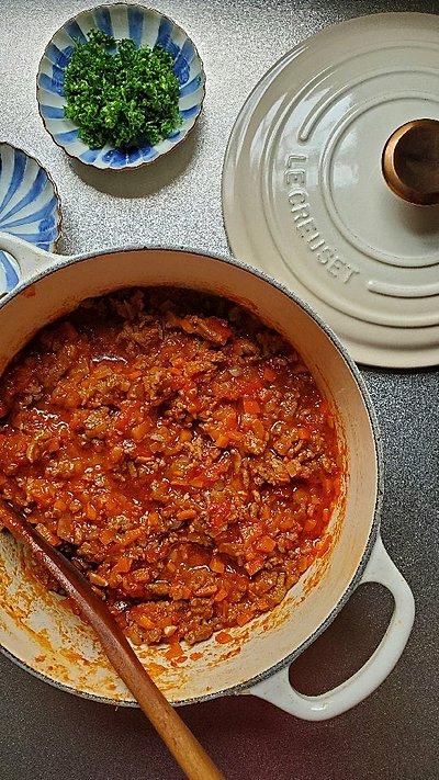 素朴なミートソース