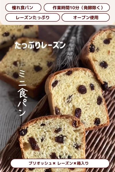 レーズンたっぷり憧れ食パン！