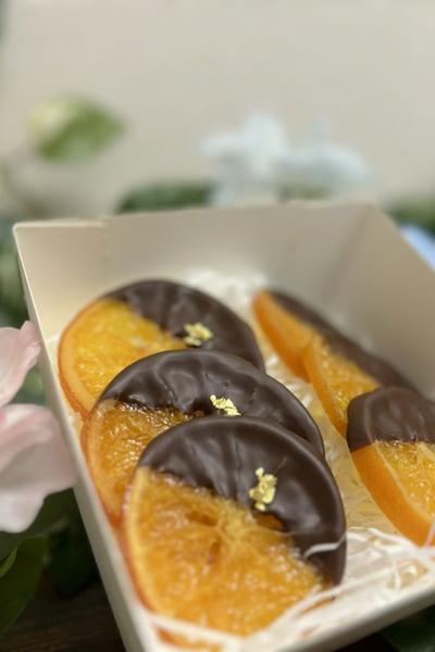 隙間時間でオランジェット作り🍊🍫