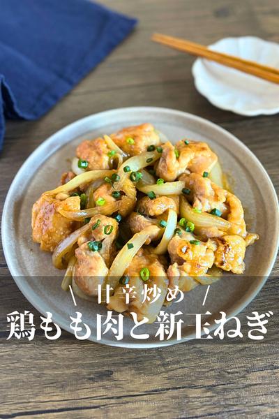 鶏もも肉と新玉ねぎの甘辛炒め