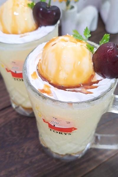 クリームチーズジョッキプリン