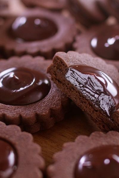 ミルクチョコガナッシュのチョコレートクッキー