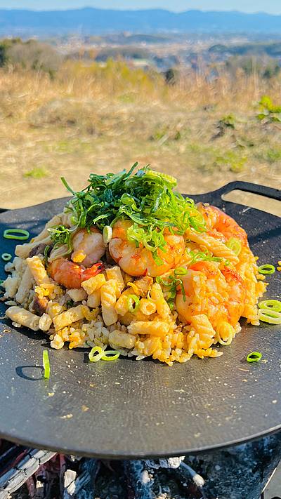 かっぱえびせん炒飯