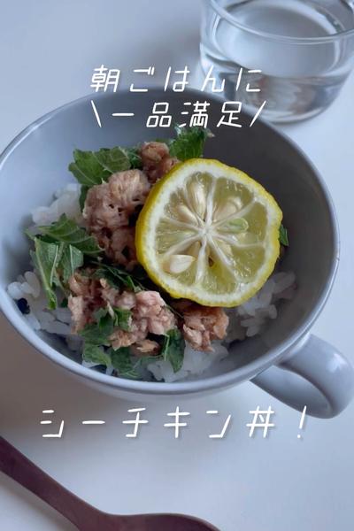 朝ごはんに簡単満足！シーチキン丼