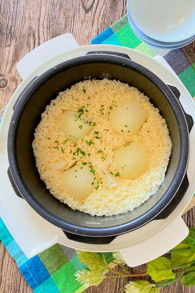 新玉ねぎのあま〜いピラフ