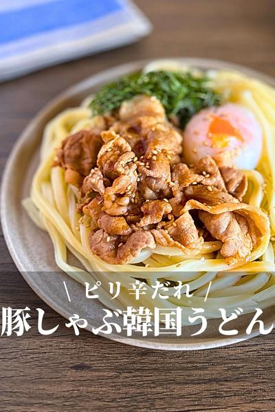 豚しゃぶ韓国風ピリ辛うどん