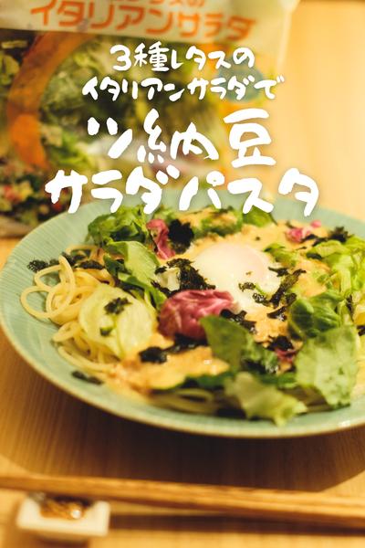 包丁入らず！イタリアンサラダでツ納豆サラダ！！