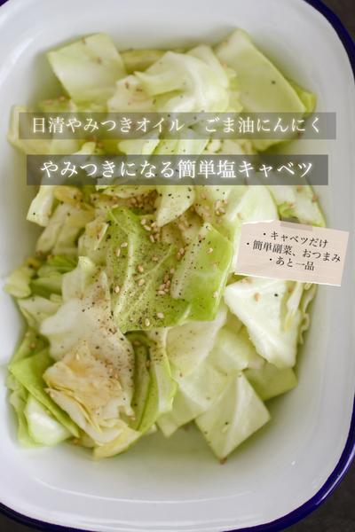 【時短】切って混ぜたらやみつきになる簡単塩キャベツ