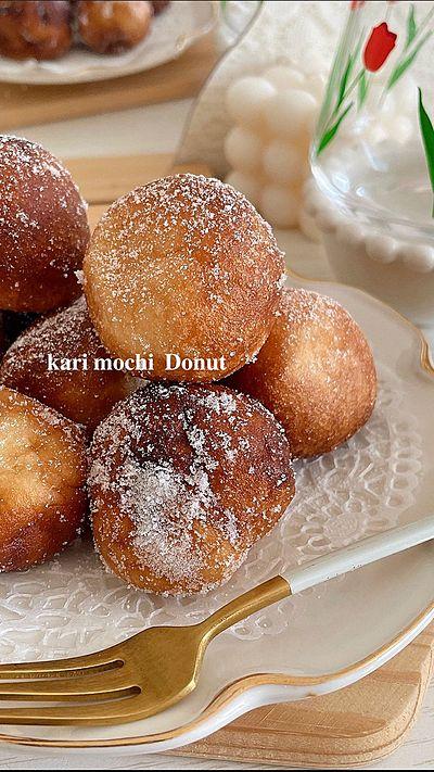 ポンデリング風の揚げドーナツ🍩🤍