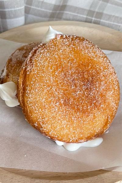 材料4つ！ランチパックでクリームドーナツ作り方！