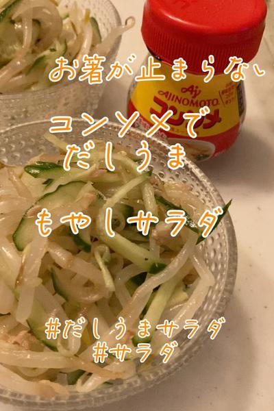 お箸が止まらない！コンソメでだしうまもやしサラダ