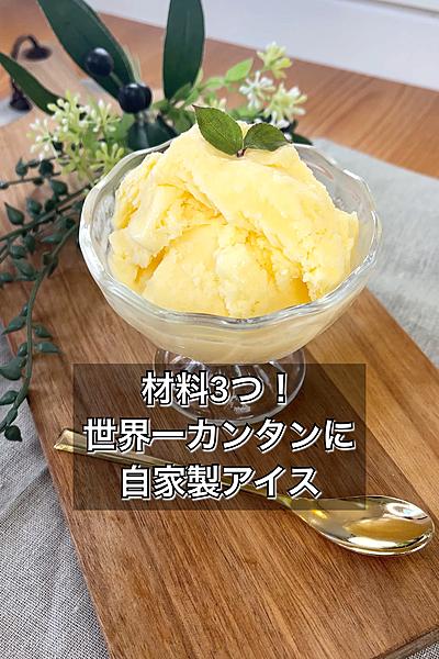 材料3つ！世界一カンタンに作れる自家製アイス