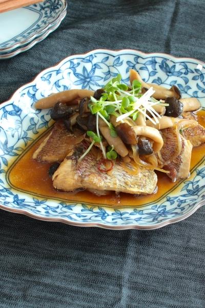 鯛としめじの南蛮煮