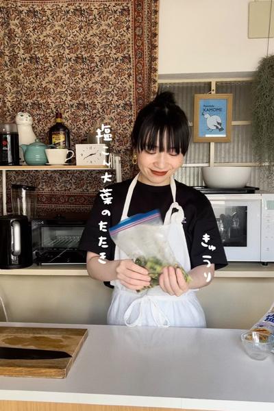 塩こん大葉のたたききゅうり🦭🥒