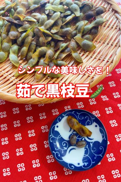 シンプルな美味しさを！茹で黒枝豆