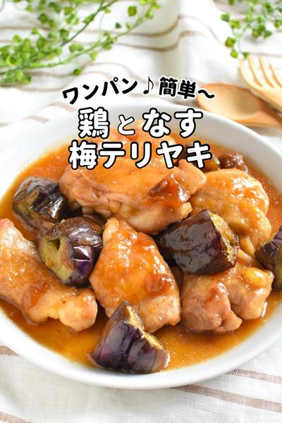【ナスうめぇ〜鶏照り焼き】ワンパン