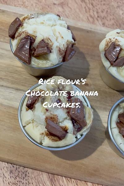 米粉のチョコバナナカップケーキ☺︎