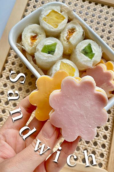 お花💐とフルーツロールサンド🐰💕