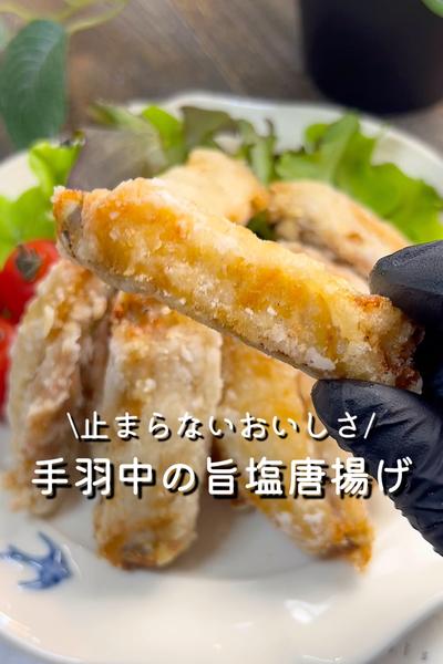 手羽中の旨塩唐揚げ