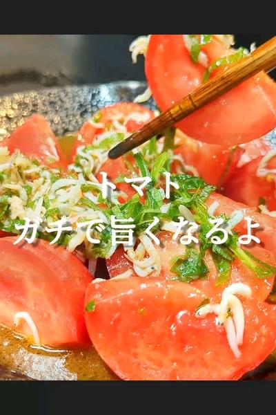 旨味と爽やかさをプラスしたトマトサラダ