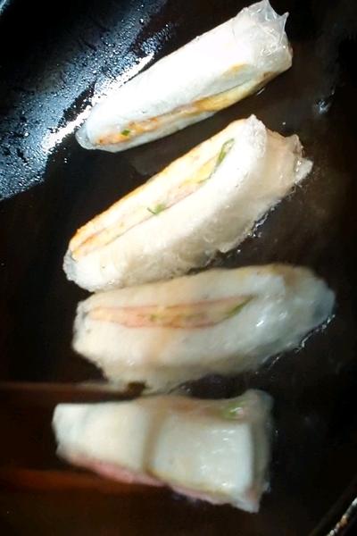 カリッふわっ！はんぺん焼き生春巻きレシピ