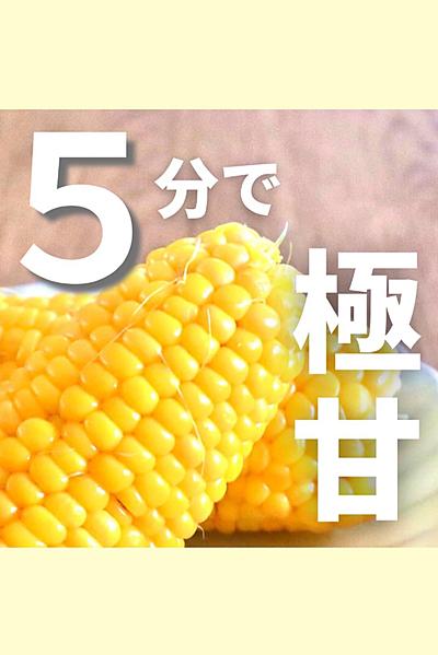 ラップなしで5分！極甘！とうもろこしレンチン方法
