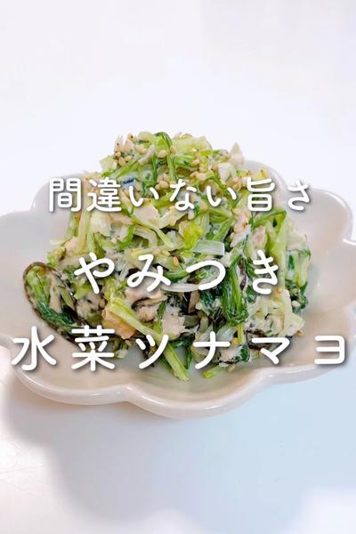 間違いない旨さ✨やみつき水菜ツナマヨ